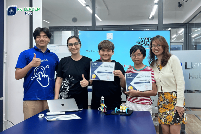 Môi trường học tập công nghệ quốc tế giảng dạy 100% bằng tiếng Anh tại Kid Leader Hub